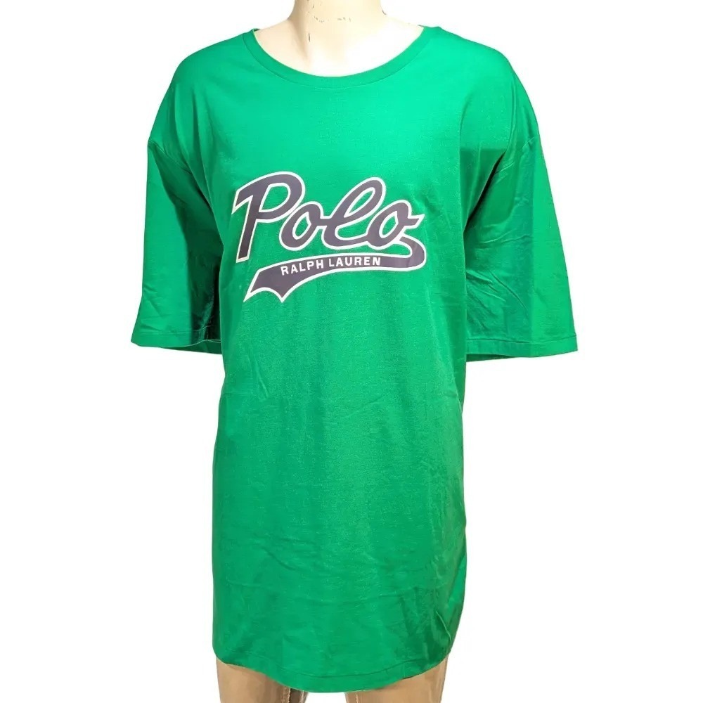Polo Ralph Lauren Mens Big & Tall Cotton 4LT Green Script Logo T-Shirt NWT $70